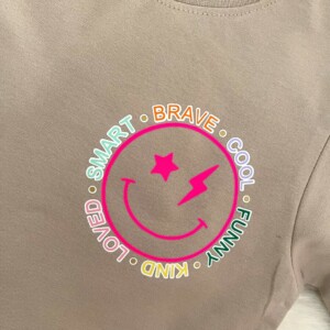 Sweater smiley - neon pink