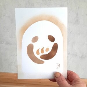 Handmade print baby a5