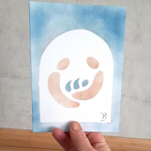 Handmade print baby a5