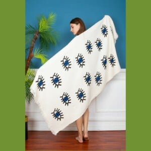 Kwaad oog peshtemal - hydrofiel - 100x180 cm