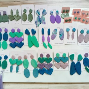 Turquoise en Blauwe Franje Oorbellen
