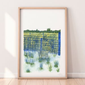 "I mow my human's lawn everyday." - Limited Edition Print (A3)