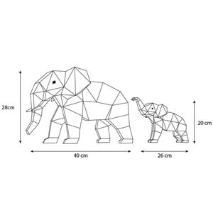 Alternative view of DIY pakket Olifanten Mama & Baby – compleet knutselpakket met snijmat, liniaal, vouwbeen, mesje
