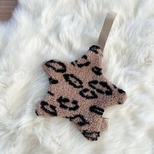 Speendoekje ster - leopard bruin