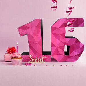 DIY pakket Sweet 16 – compleet knutselpakket met snijmat, liniaal, vouwbeen, mesje