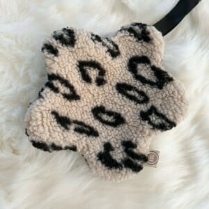 Speendoekje bloem- leopard beige