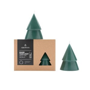 Eco kerstboom kaars m - set van 2
