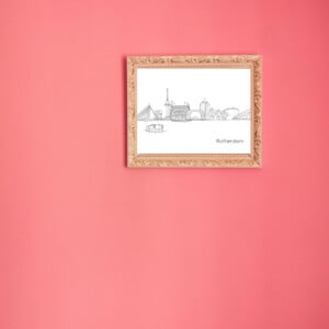 Tekening skyline Rotterdam
