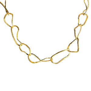 Ketting met open schakels in verguld zilver