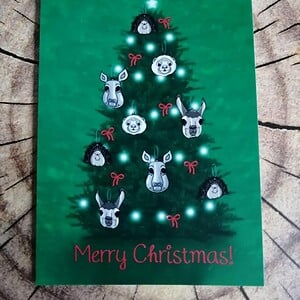 Kerstkaart boom