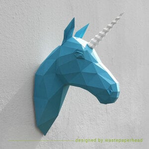 Alternative view of DIY pakket Unicorn – compleet knutselpakket met snijmat, liniaal, vouwbeen, mesje – Verschillende kleuren