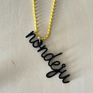 3Dprinted hanger voor ketting "Nondeju"