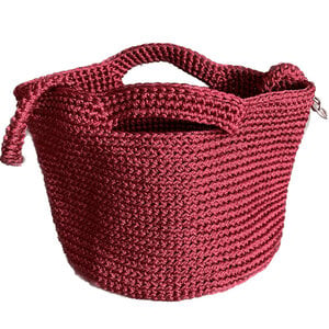 Gehaakte macramé schouder mand tas