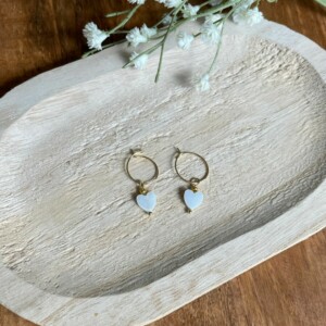 Oorbellen schelpenhartjes