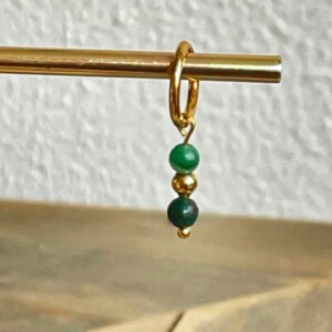 Oorbellen afrikaanse jade duo