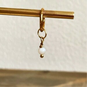 Oorbellen schelp wit