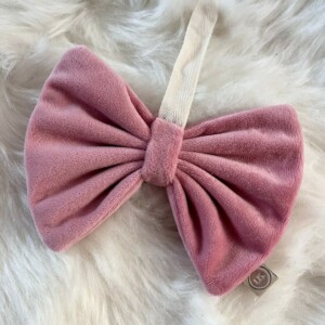 Speendoekje strik - oud roze