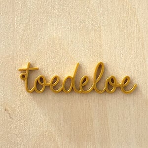 3Dprinted hanger voor ketting "Toedeloe"