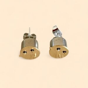 Recycled  gold plated computer chip oorstekers