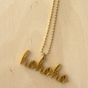 3Dprinted naamketting "HoHoHo"
