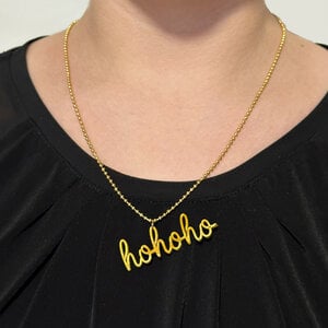 3Dprinted naamketting "HoHoHo"