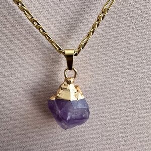 Ketting met ruwe edelsteen Amethist