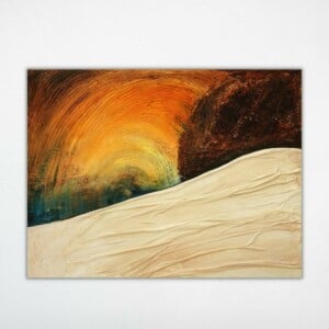 Structuur schilderij zon en storm