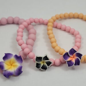 Bloem rek armband pastelkleuren