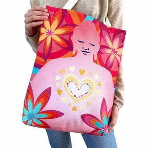 Shopper met Boeddha-print