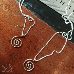 Spiraal ketting zilver