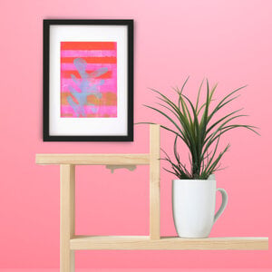 Alternative view of Monoprint matisse- streep