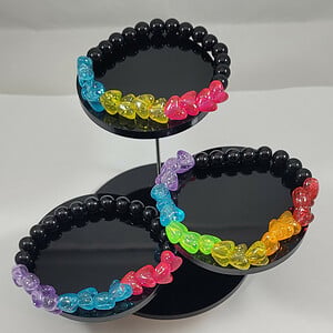 Alternative view of Glitter hart regenboog armband