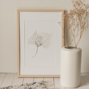 Alternative view of Inkttekening Hortensia bladeren Art Print A4