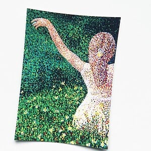 Spring - abstracte kunst postkaart