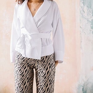Kimono Patrizia White Tencel