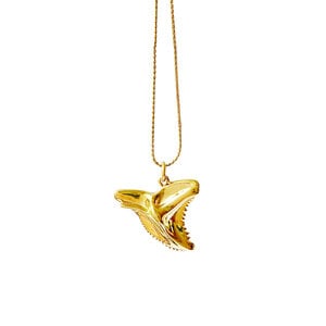 Oceaan ketting haaientand goud