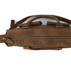 Leren werk / reis tas croco 'isabelle'