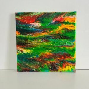 Sunshine Reggae. Schilderij WinWun 2020/16 Acryl on canvas art. 20x20cm/8×8inch
