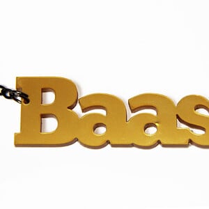 Baas! naamketting (goud)