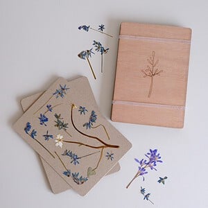 A5 Droog Bloemen Pers DIY Kit met Drijvende Ketting Goud