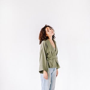 Kimono Patrizia Green Tencel