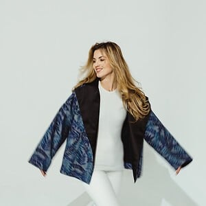 Kimono Denim Leaves