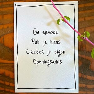 Ansichtkaart 'Ga ervoor'