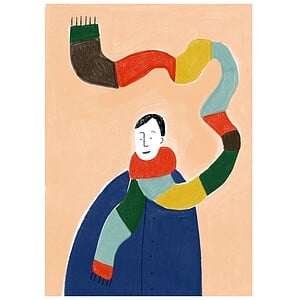 A4 Print - Self Portrait With Scarf