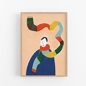 A4 Print - Self Portrait With Scarf
