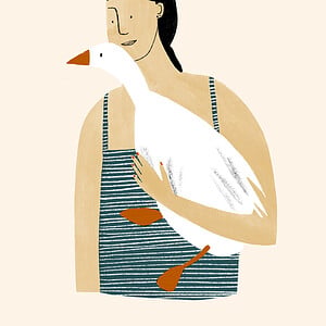 A4 Print - Taking Your Goose Out for a Swim