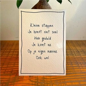 Ansichtkaart 'Kleine stappen'