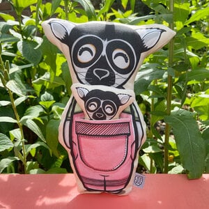 Lemur knuffel - canvas