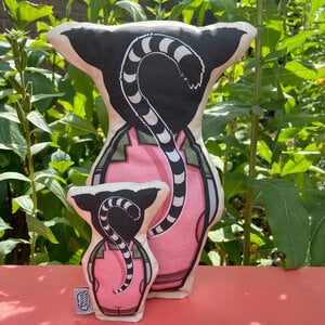 Lemur knuffel - canvas