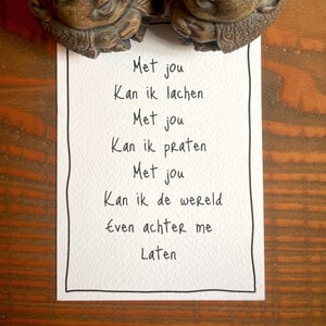Ansichtkaart 'Met jou'